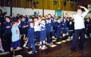 Allan leading students through Chi Kung exercises